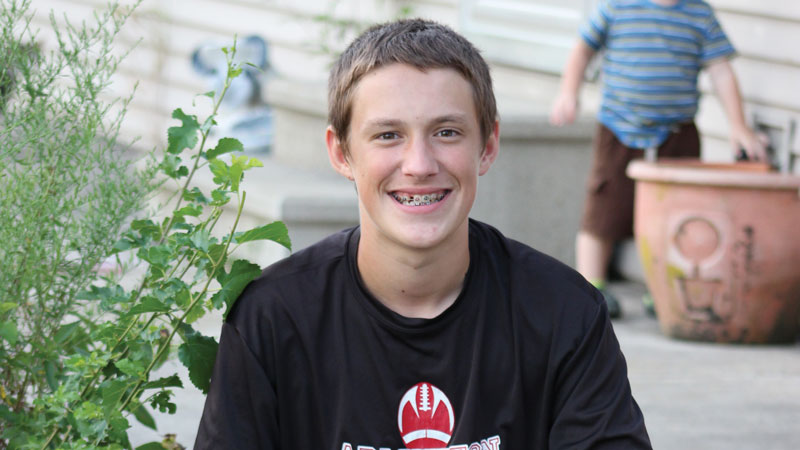 Andrew Burnett just before he was diagnosed with Henoch Schönlein Purpura in 2015. Photo credit Peggy Burnett.