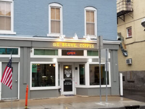 We Serve. Coffee building