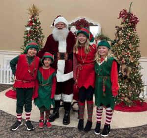 santa and elves