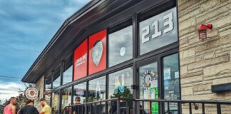 The front of Findlay Brewing during open hours.