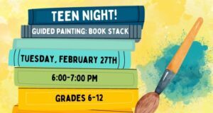 all the details of the teen night written on the spines of multiple books.
