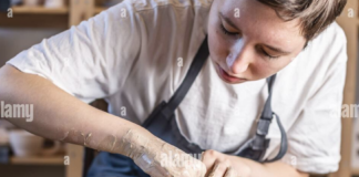 Women making ceramics